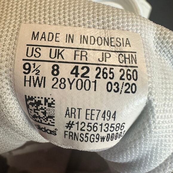 Adidas Cloudfoam Advantage Clean White Sneakers Women’s 9.5 Tennis Y2K Style - Picture 10 of 11